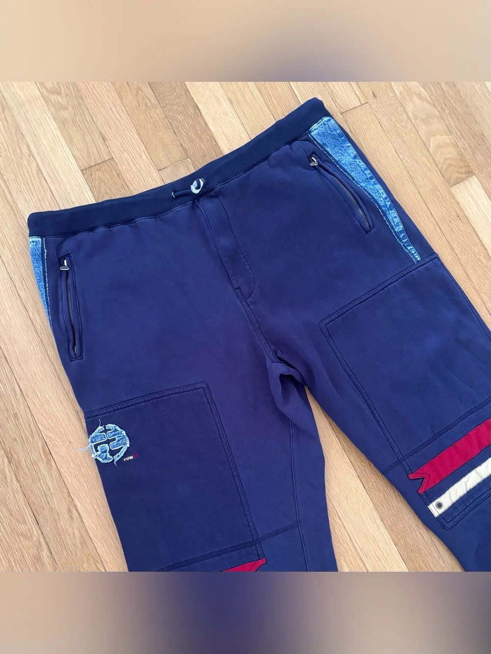 Vintage Pepe Jeans Denim Worxx Sweatpants 2XL Navy Track Pants Baggy Y2K